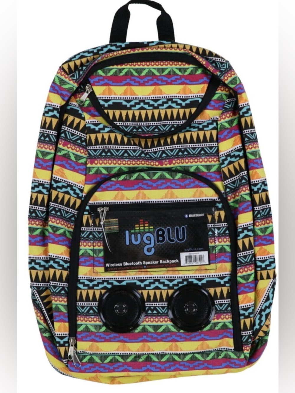 lugBLU Wireless Bluetooth Speaker Backpack-Aztec design NEW NWOT